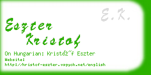 eszter kristof business card